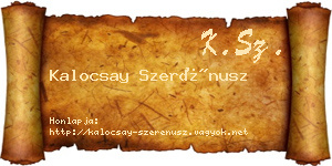 Kalocsay Szerénusz névjegykártya